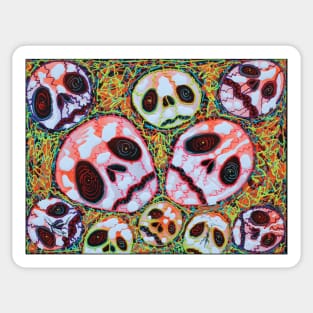 Web of Skulls Sticker